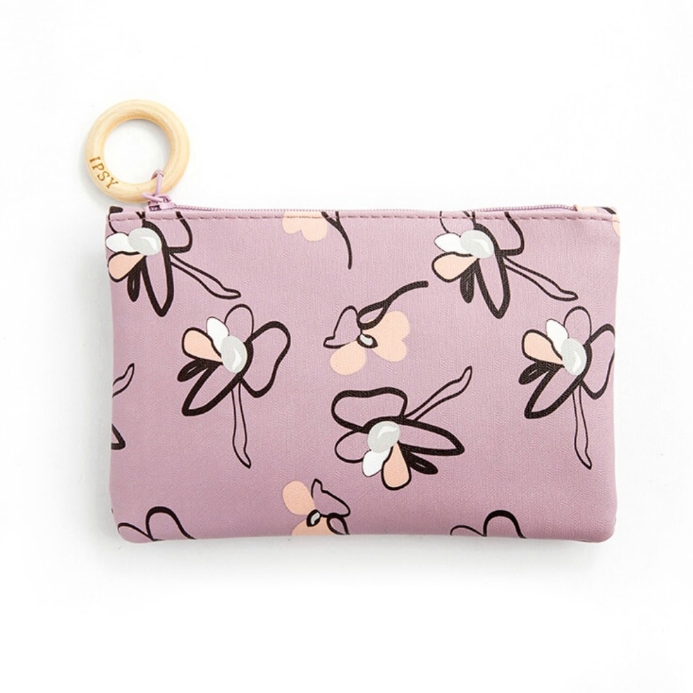 ✨SALE✨ IPSY Breezy Floral Print Cosmetic Bag Light Purple